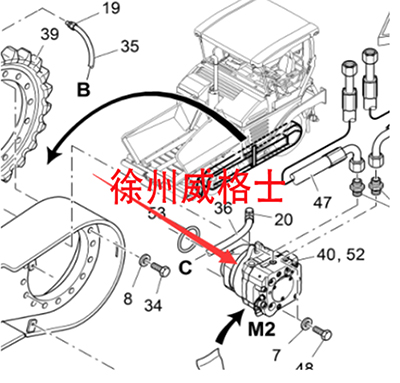 福格le摊铺机行走马达零件号2